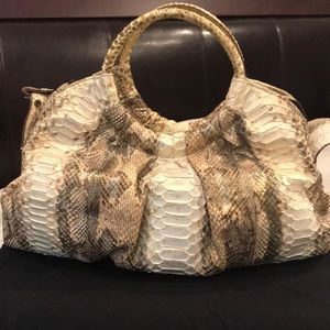 GHIBLIi ITALIAN   REAL PYTHON SATCHEL 1 HR. SALE🔥
